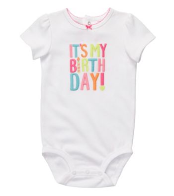 Carter's® Baby Girls' White Birthday Bodysuit