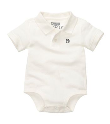 OshKosh B'Gosh® Baby Boys' White Short Sleeve Polo Bodysuit