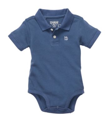 OshKosh B'Gosh® Baby Boys' Blue Short Sleeve Polo Bodysuit