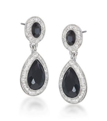 Carolee® Simply Jet Double Drop Earrings
