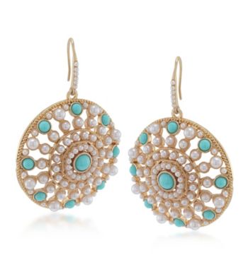 Carolee® Blue Skies Large Circle Drop Pierced Earrings