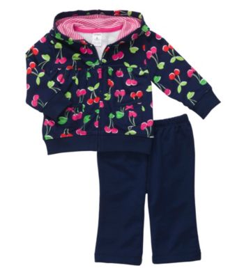 Carter's® Baby Girls' Navy 2-pc. Cherry Print Cardigan Set