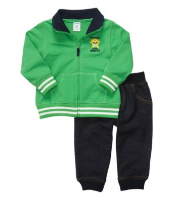 Carter's® Baby Boys' Green 2-pc. Monster Cardigan Set