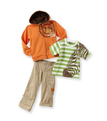 Nannette® Boys' 2T-7 Orange 3-pc. Wild Safari Set