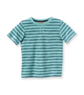 Ruff Hewn Boys' 2T-7 Aqua Blossom Short Sleeve Striped Tee