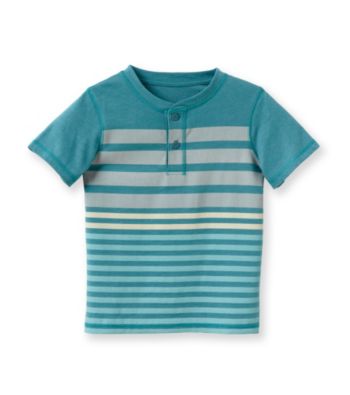 Ruff Hewn Boys' 2T-7 Short Sleeve Striped Heather Graphic Henley