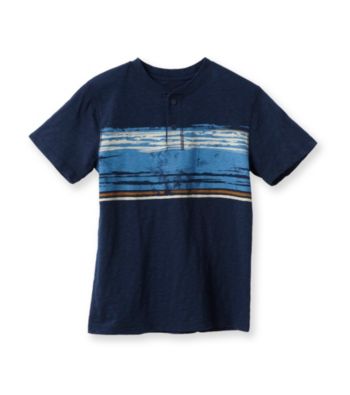 Ruff Hewn Boys' 8-20 Short Sleeve Chest Stripe Graphic Henely