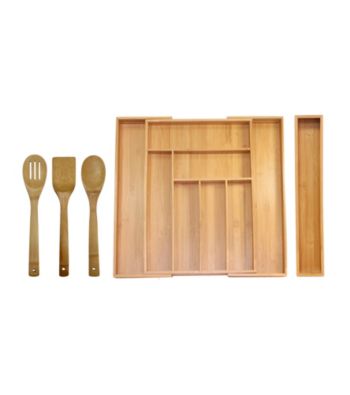 Oceanstar 5-pc. Bamboo Expandable Drawer Utensil Organzier Set