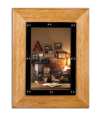Burnes of Boston® Natural Wood with Bolted Metal Frame