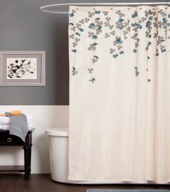 Lush Decor Flower Drops Shower Curtain