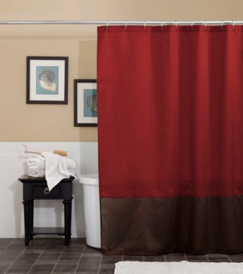 Lush Decor Prima Red Shower Curtain