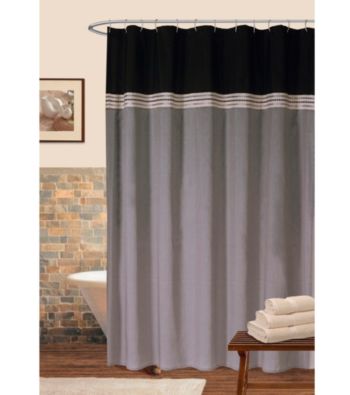 Living Room Curtains Bed Bath And Beyond Black and Gray Fabric Shower