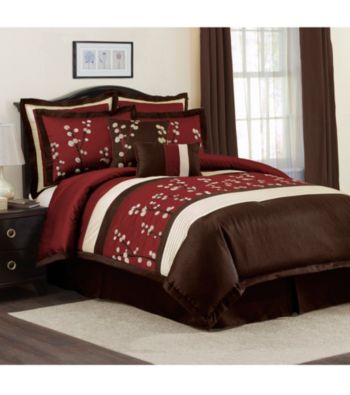Cocoa Flower 8-pc. Comforter Set by Lush Decor