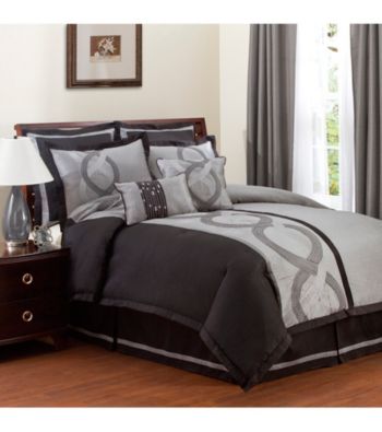 Talon 8-pc. Grey Comforter Set by Lush Decor