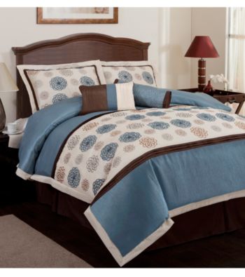 Tender Blossom 6-pc. Blue Comforter Set by Lush Decor