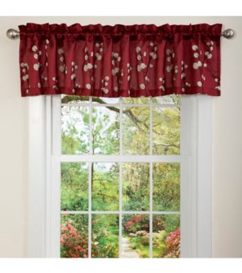 Lush Decor Cocoa Flower Valance