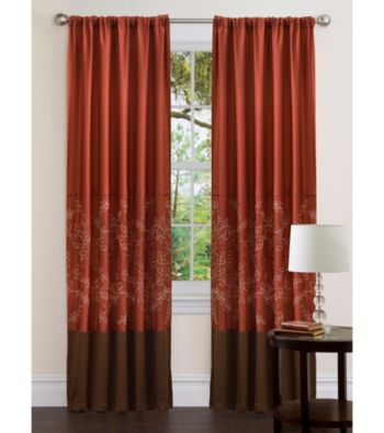 Lush Decor Hester Red Window Curtain
