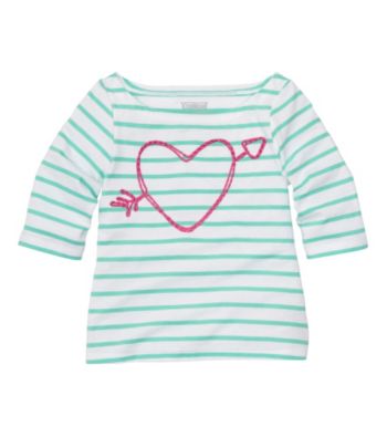 OshKosh B'Gosh® Baby Girls' Blue Striped Long Sleeve Heart Tee