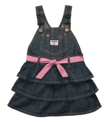 OshKosh B'Gosh® Baby Girls' Denim Tiered Jumper