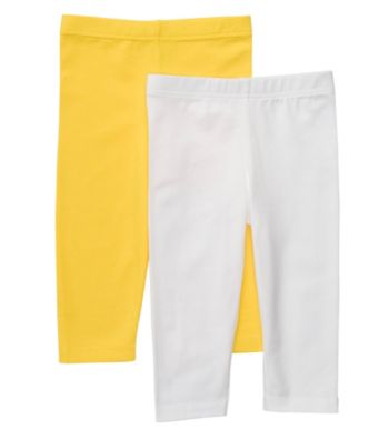 Carter's® Girls' 4-6X White/Yellow 2-pk. Capri Leggings
