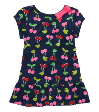 Carter's® Girls' 2T-4T Navy Short Sleeve Cherry Print Tunic