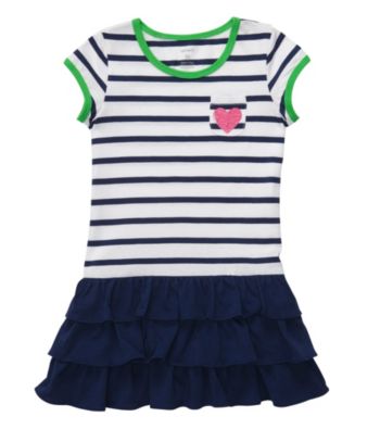 Carter's® Girls' 2T-6X Navy/White Striped Dress