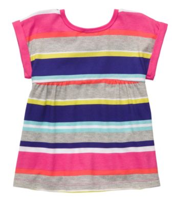 Carter's® Girls' 2T-4T Multi Striped Short Sleeve Tee