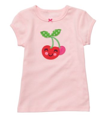 Carter's® Girls' 2T-4T Light Pink Short Sleeve Cherry Tee