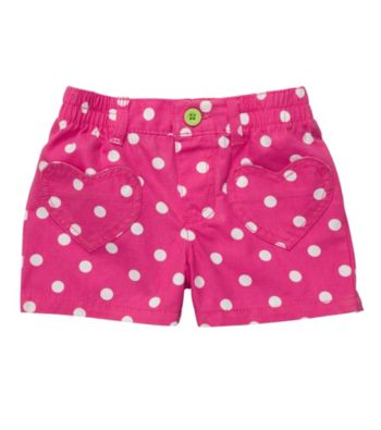 Carter's® Girls' 2T-6X Pink/White Polka-Dot Shorts