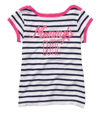 Carter's® Girls' 4-6X Navy/White Striped Short Sleeve 