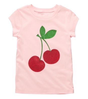 Carter's® Girls' 4-6X Pink Short Sleeve Cherry Tee