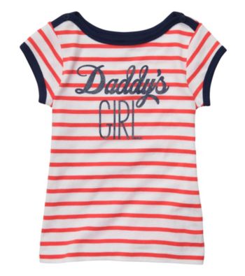 Carter's® Girls' 4-6X Orange/White Striped Short Sleeve 