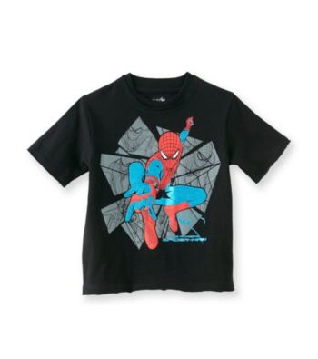 Spider-Man® Boys' 8-20 Black Short Sleeve Amazing Foil Tee