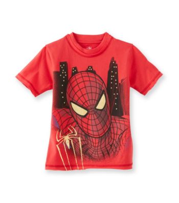 Spider-Man® Boys' 8-20 Red Short Sleeve Big Face Foil Tee
