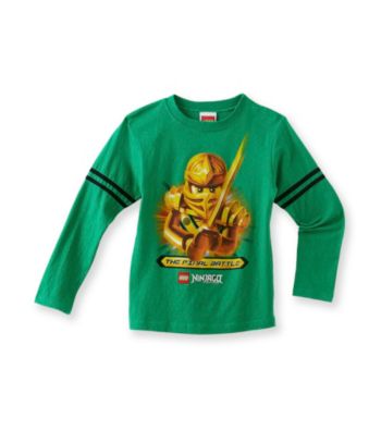 LEGO® Boys' 4-7 Green Long Sleeve Final Battle Ninjago Tee