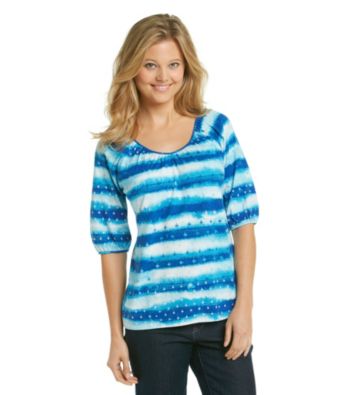Relativity Ruched Shoulder V-Neck Elbow Sleeve