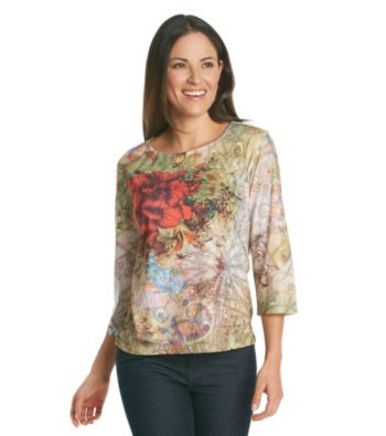 Breckenridge 3/4 Sleeve Sublimation Tee- Secret Vintage