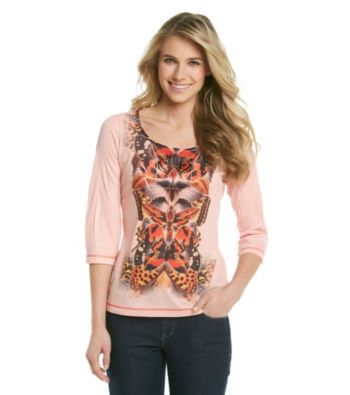 Oneworld® Butterfly Print Tee