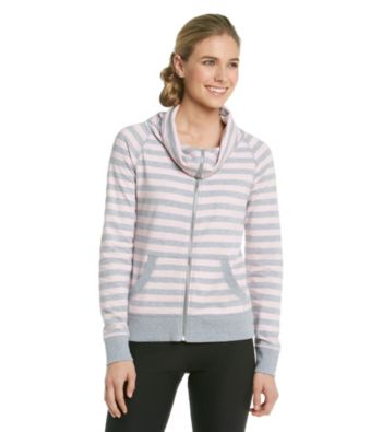 Calvin Klein Performance Stripe Funnelneck Jacket