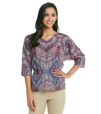 Anne Klein® Kaliedoscope Print Blouse
