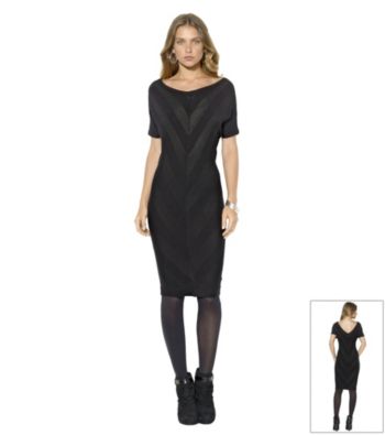 Lauren Ralph Lauren Two Tone Chevron Print Sweaterdress