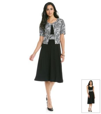 Perceptions Print Jacket Dress