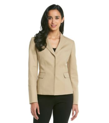 Jones New York Signature Petites' Fitted Blazer With Embroidery Stitching