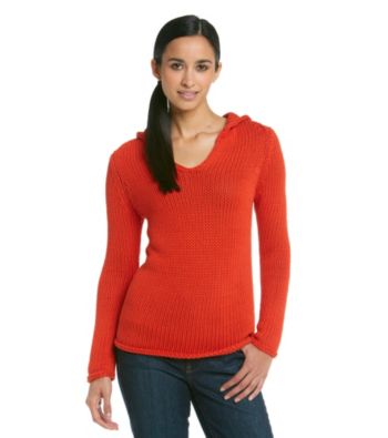 Jones New York Signature Petites' Long Sleeve Hooded V-Neck Pullover