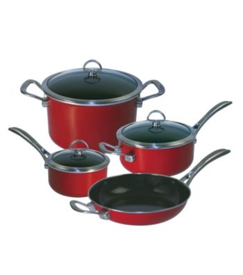 Chantal® 7-pc. Chili Red Enamel with Coppper Fusion™ Cookware Set
