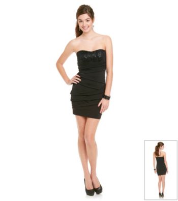 Ruby Rox® Juniors' Black Sequin Tube Dress