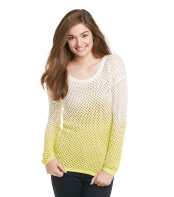 Pink Rose® Juniors' Ombre Open Weave Sweater