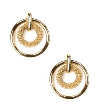 Anne Klein® Goldtone Circle Drop Earrings