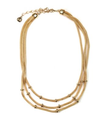 Anne Klein® Goldtone Three Row Necklace