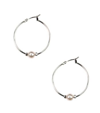 Anne Klein® Silvertone Hoop Earrings